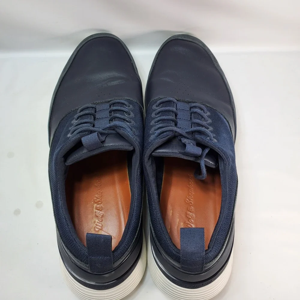 Wolf & Shepherd Crossover Golf Shoes Mens 12 Navy Blue Spikeless Leather Hybrid‎
